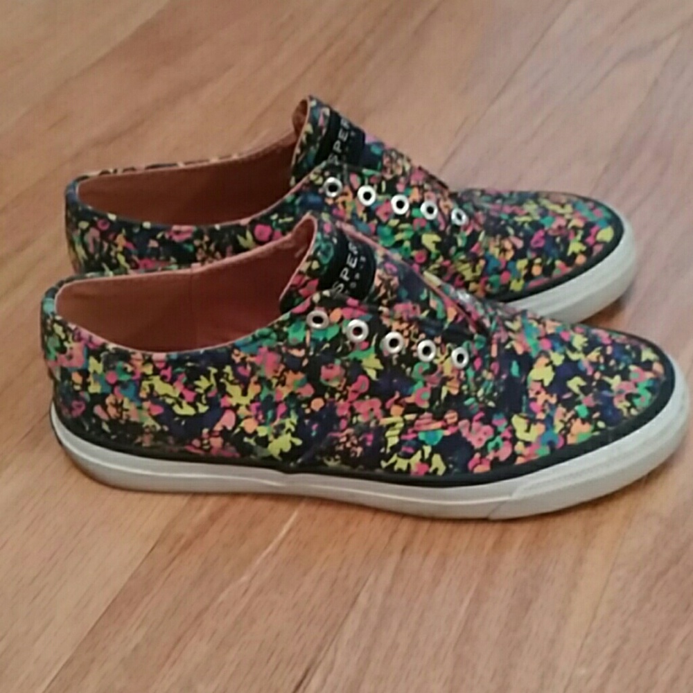 Floral Sperry slip on